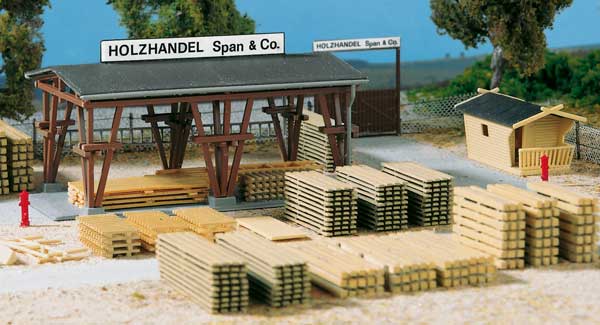Lumber Yard "Span & Co."<br /><a href='images/pictures/Auhagen/11353.jpg' target='_blank'>Full size image</a>